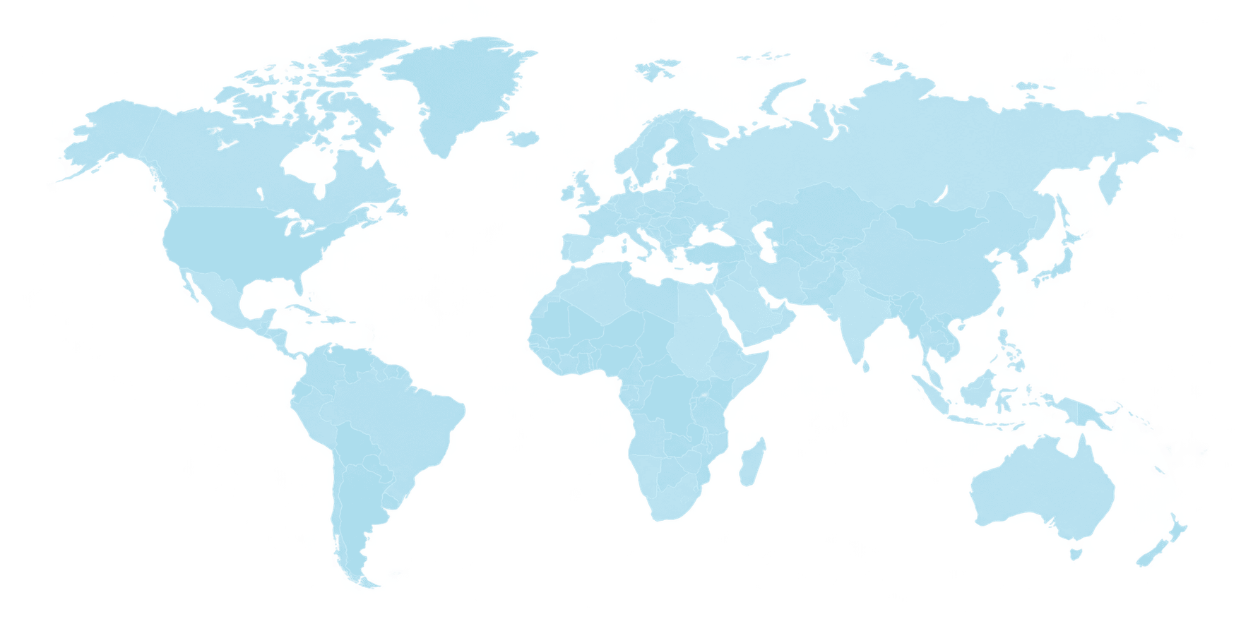 World map representing Emerytus Advisors' global delivery capabilities